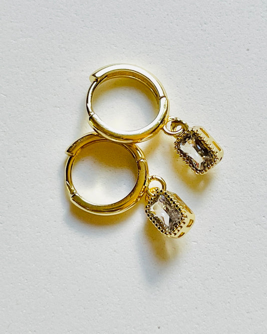 Krystal Huggie Earrings